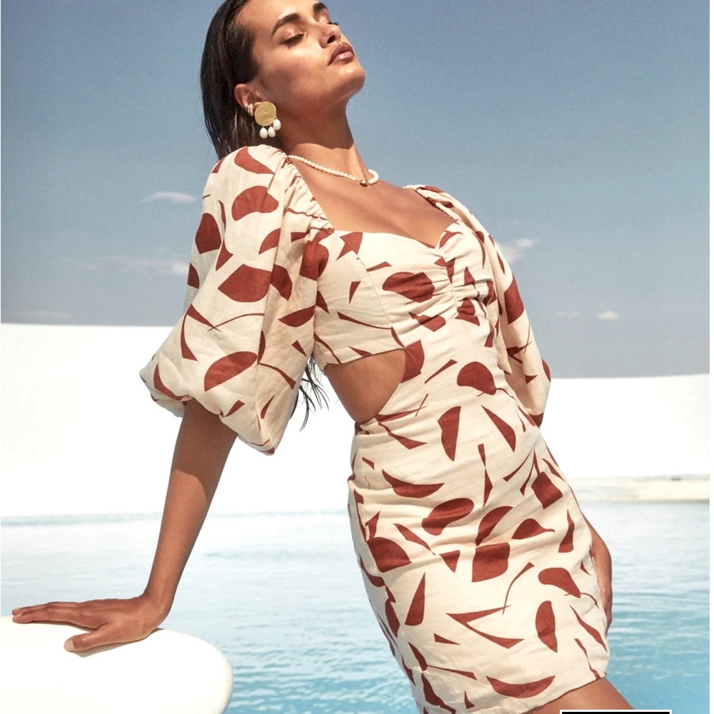 ASTR Heather Abstract Print Dress XS